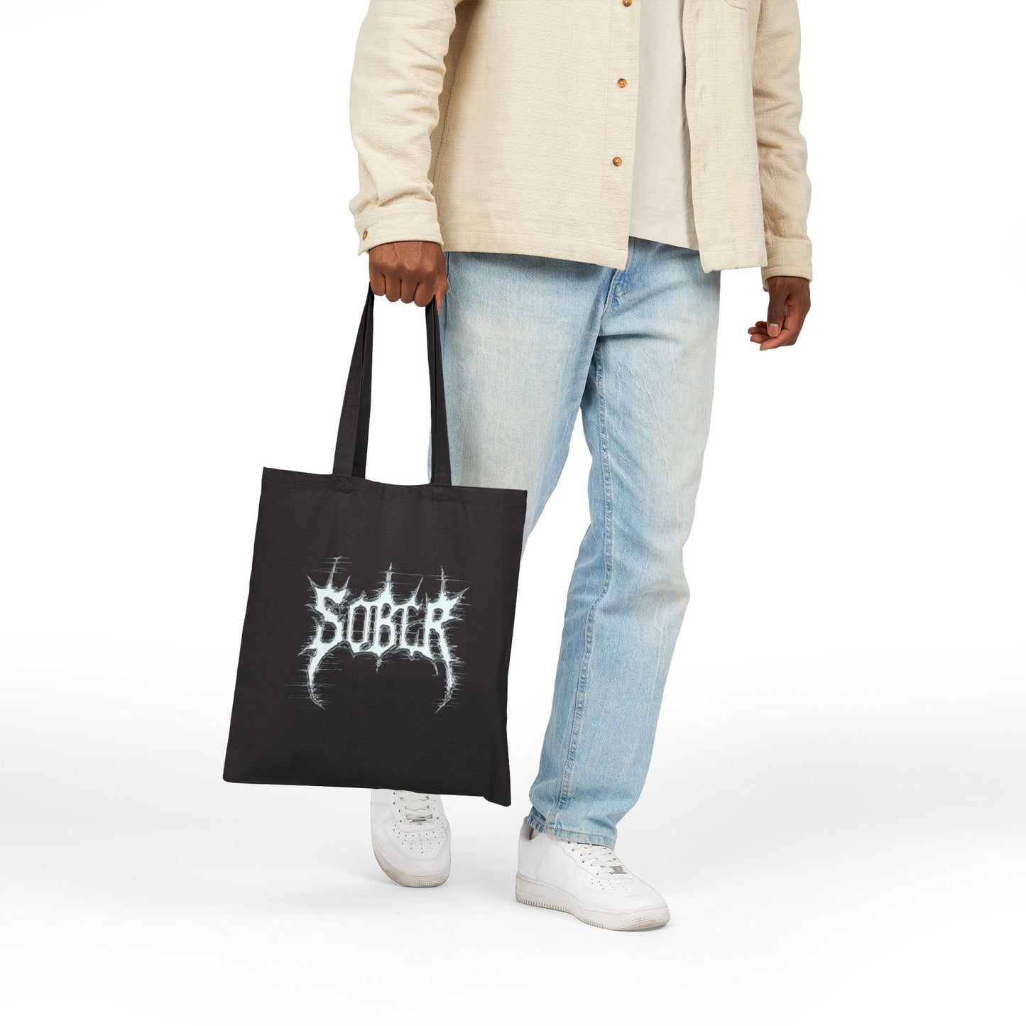 Sober Cotton Canvas Tote Bag