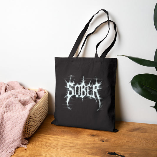 Sober Cotton Canvas Tote Bag